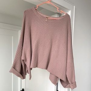 Free People Oversized Crop Sweater